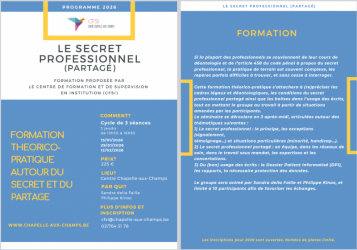 Formation Secret Professionnel (Partagé) 2026